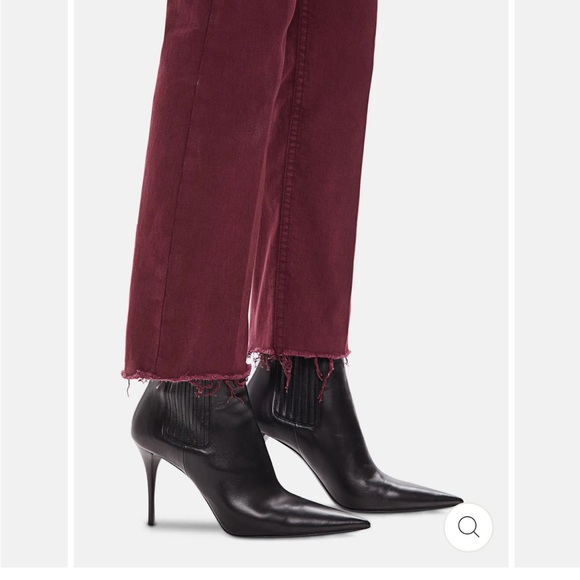 Mother Tripper Ankle Fray Burgundy - Picture 4 of 4